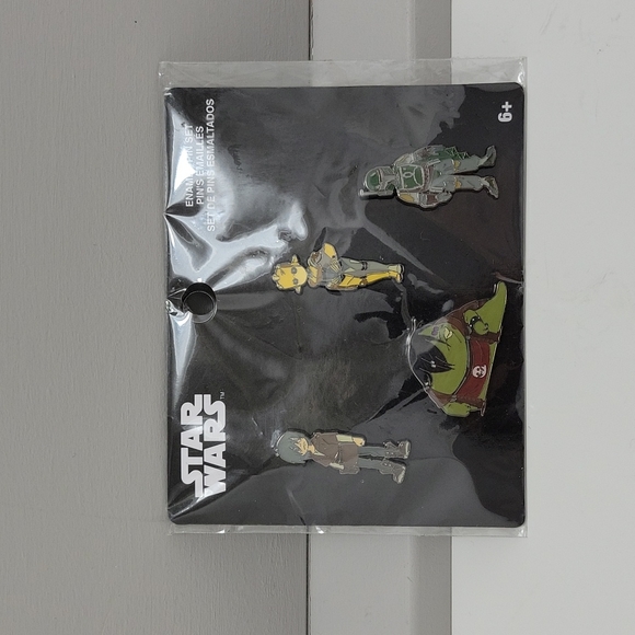 STAR WARS BOBA FETT, YOUNG HUTT, DROIDS FUNKO ENAMEL PIN SET - Picture 8 of 8